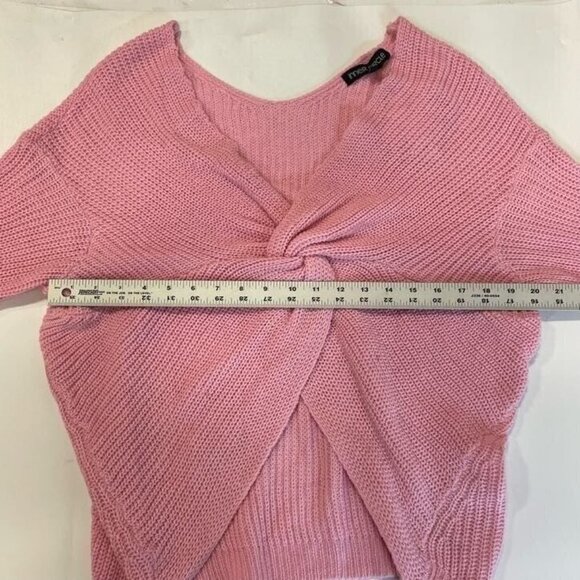 Inner Circle Women's Nordstrom Front Twist V Neck Long Sleeve Sweater Size M NWT - Picture 7 of 9